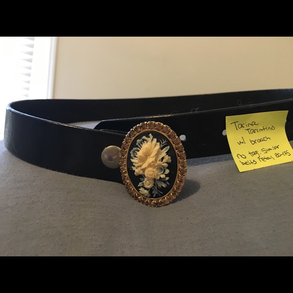 Tarina Tarantino belt with broach buckle